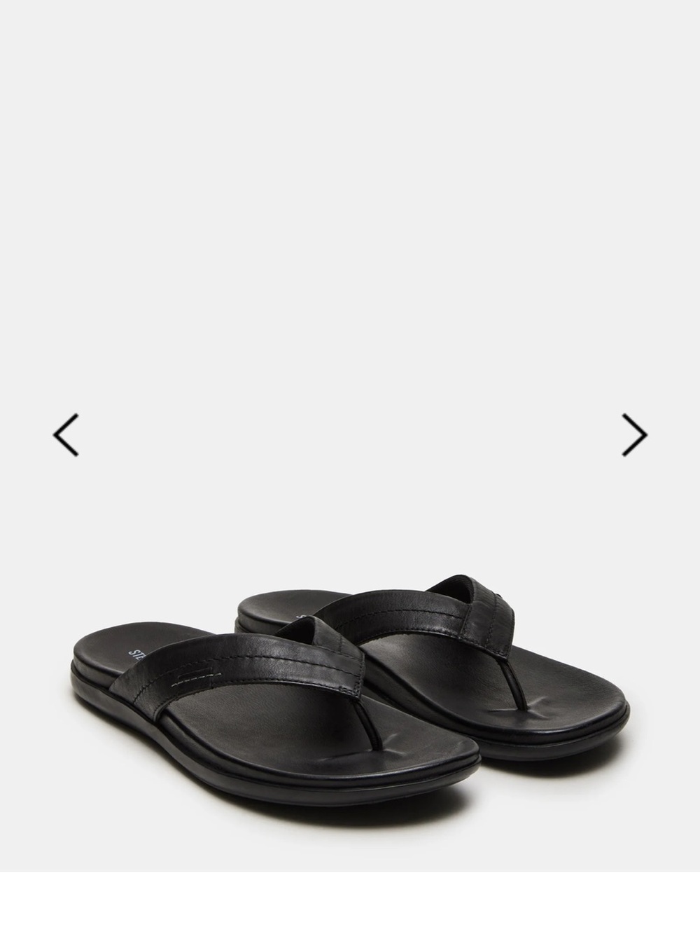 Steve Madden Emmett Black Leather Sandals